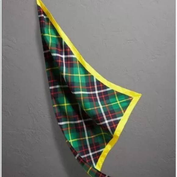 Burberry silk bandana scarf vintage check triangle - Picture 7 of 8